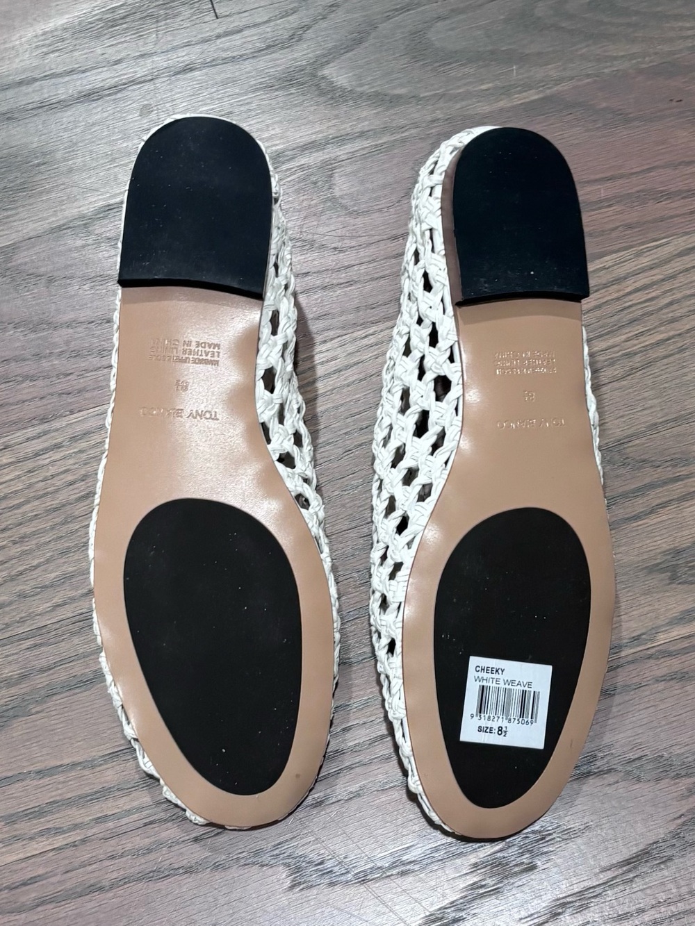 Tony Bianco Cheeky Woven Leather Flat - White NWT and Box - Picture 7 of 7
